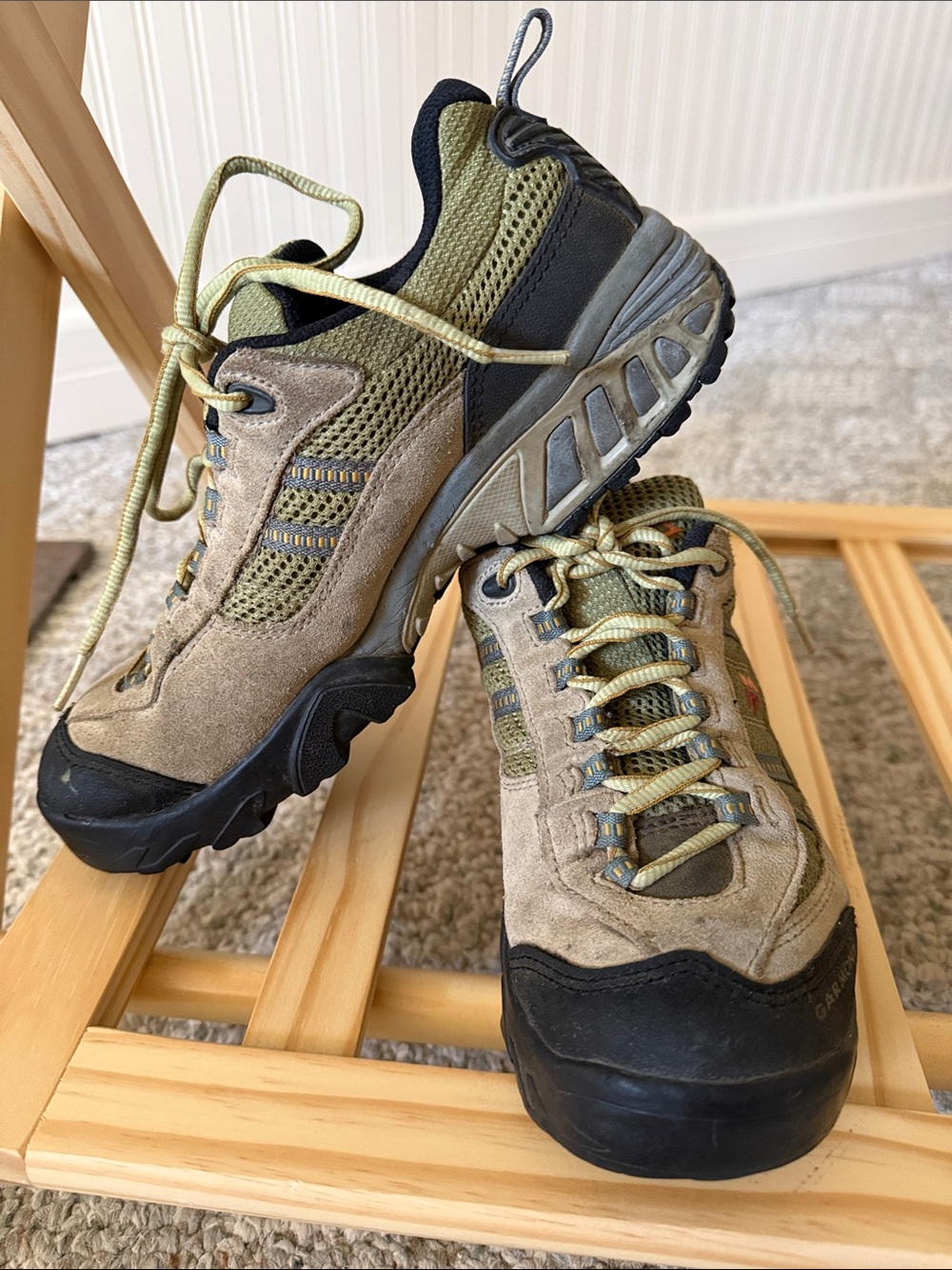 Men's Garmont Hiking EU 39.5 US 7.5 UK 6 Rugged Outdoor Trail Shoes Olive & Tan